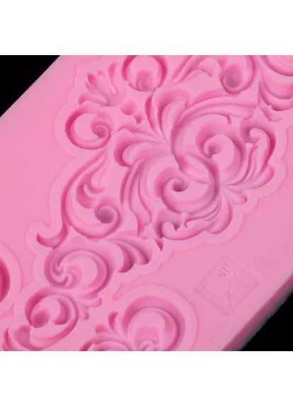 Молд силіконовий Абстракція 132 на 64 мм рожевий Jannet молди (357205511)