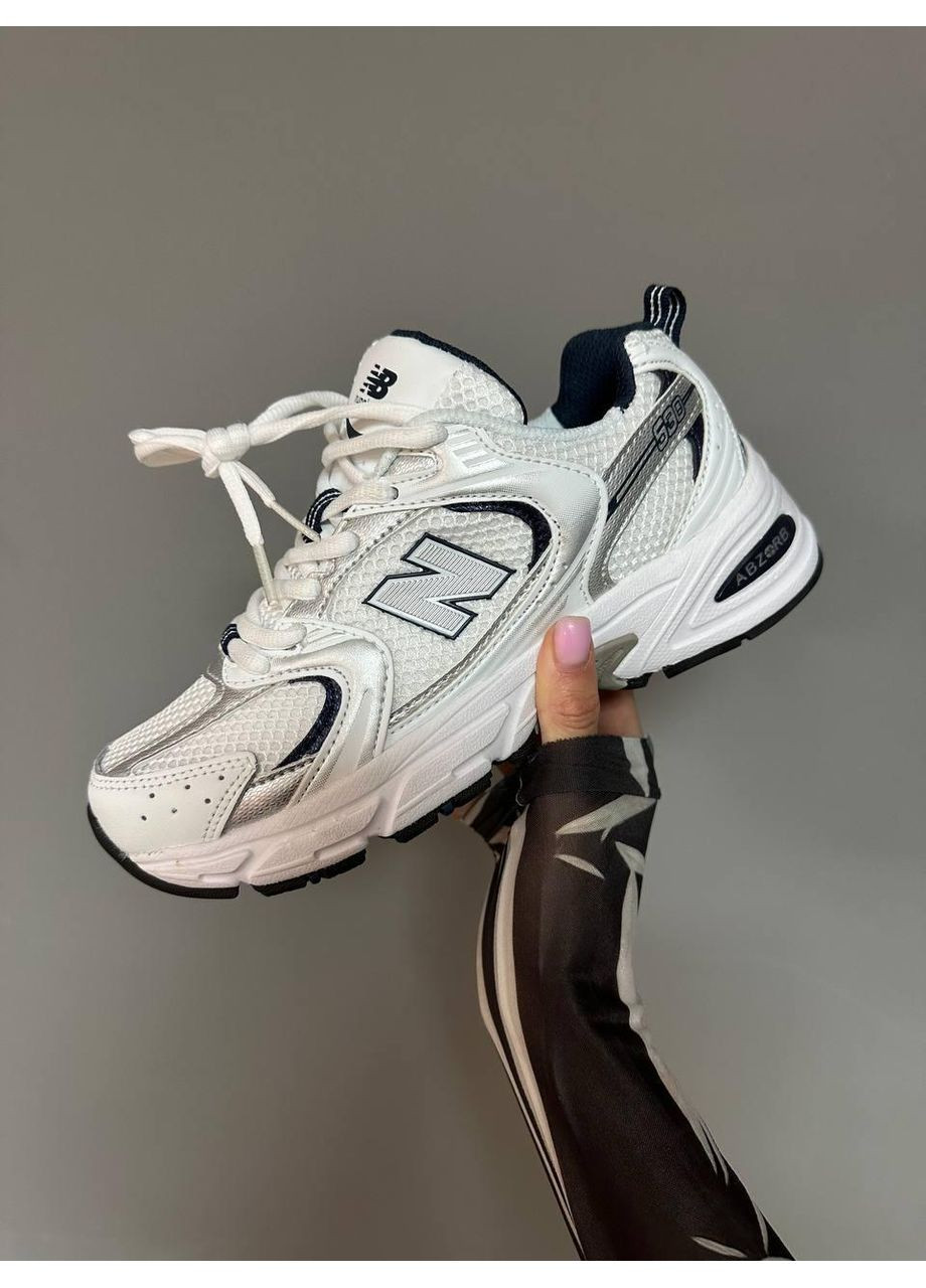 КРОСІВКИ ЖІНОЧІ NEW BALANCE 530 WHITE SILVER PREMIUM НЬЮ БЕЛАНС 530 No Brand білі демісезони (369389356)
