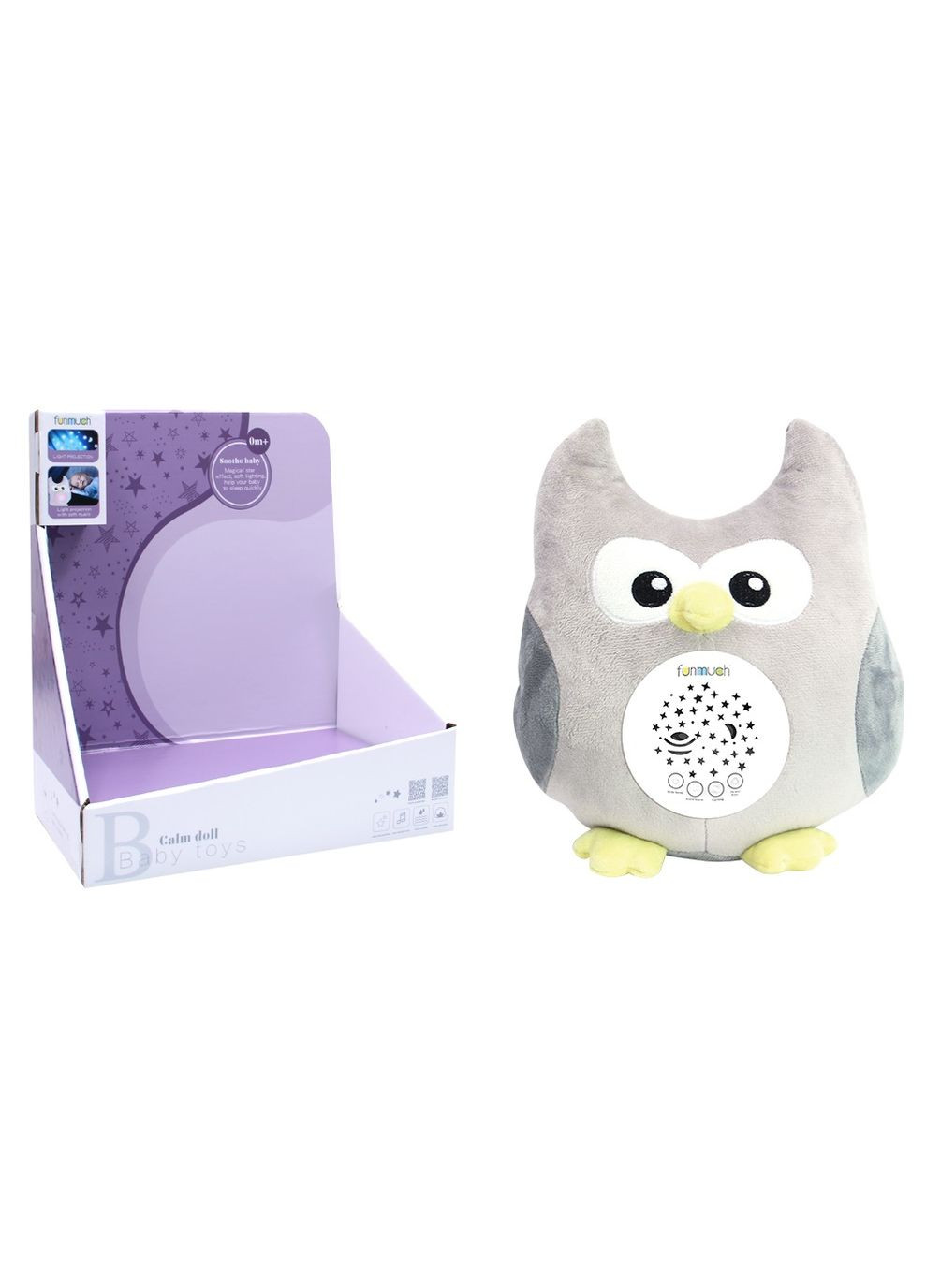 Мягкая музыкальная игрушка Совенок с проектором (6609204) FUNMUCH (360395858)