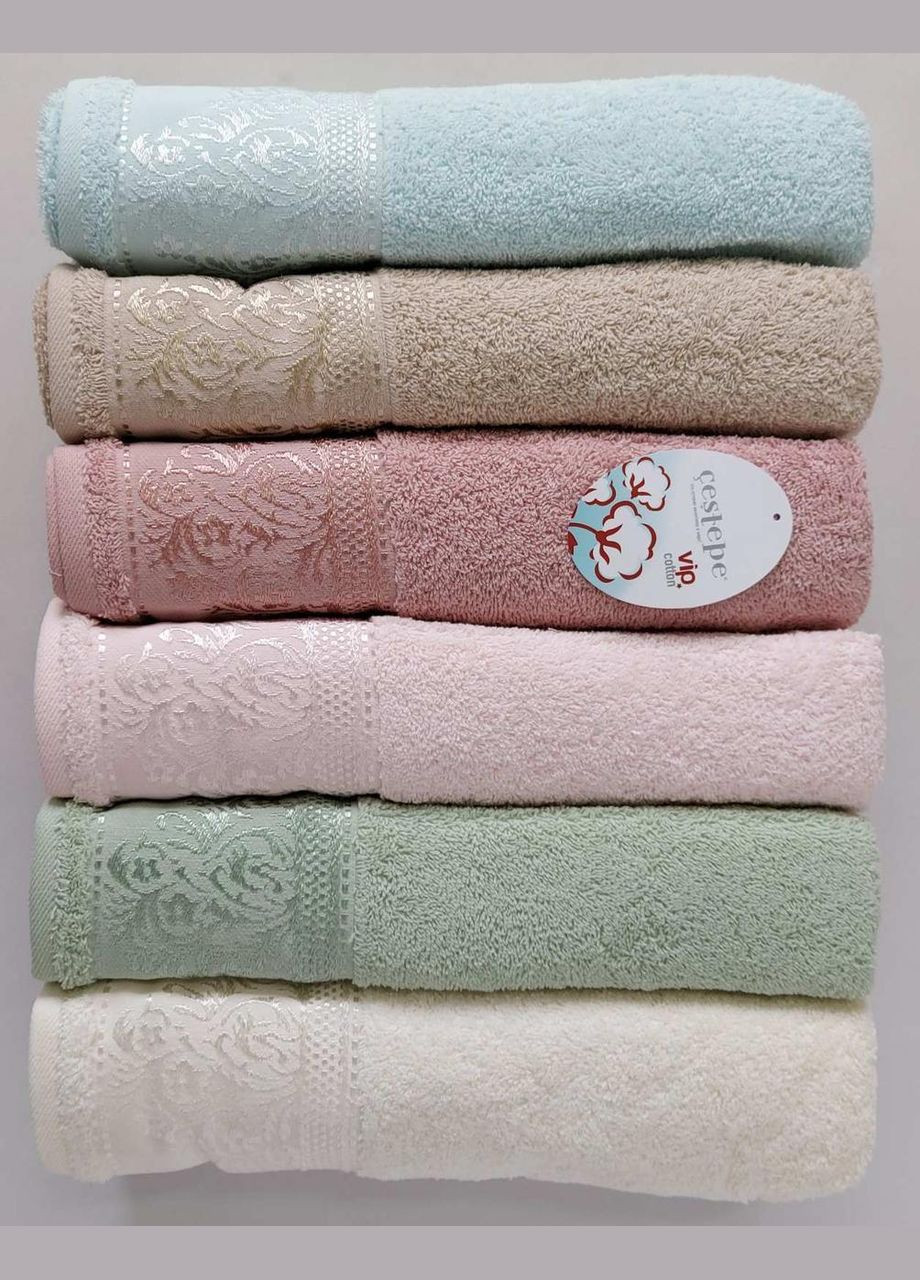 Cestepe набор полотенец vip cotton sara 50*90 (6 шт.) комбинированный производство -