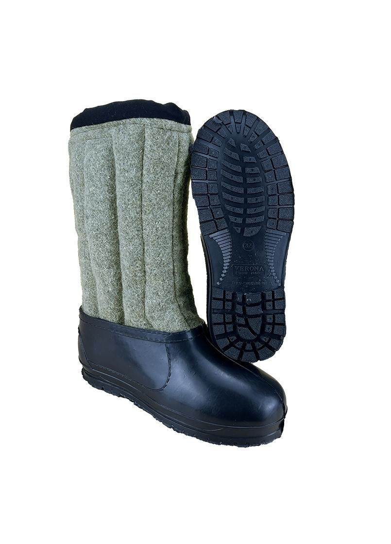 Серые мужские валенки с калошем серые 7050-10 Sanlin