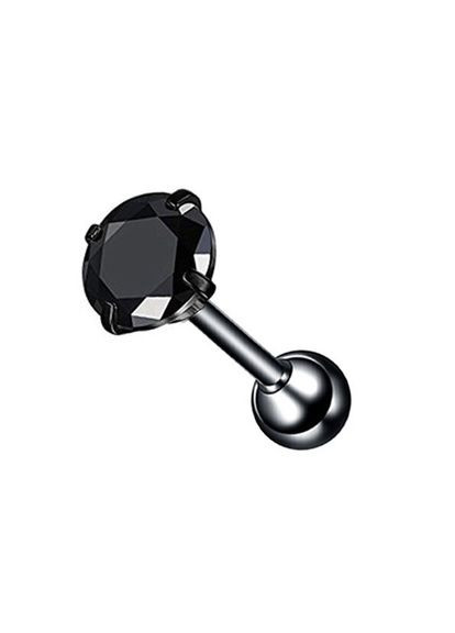 Сережки-гвоздики із сталі з цирконом кристалом сережки штанги 1шт No Brand (339104061)