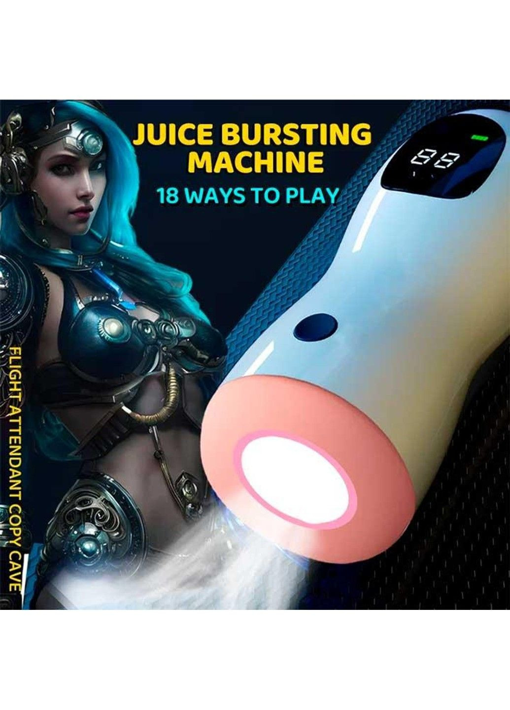 Автоматический мастурбатор с наушниками и дисплеем Sex robot USB Type-C No Brand (300860279)