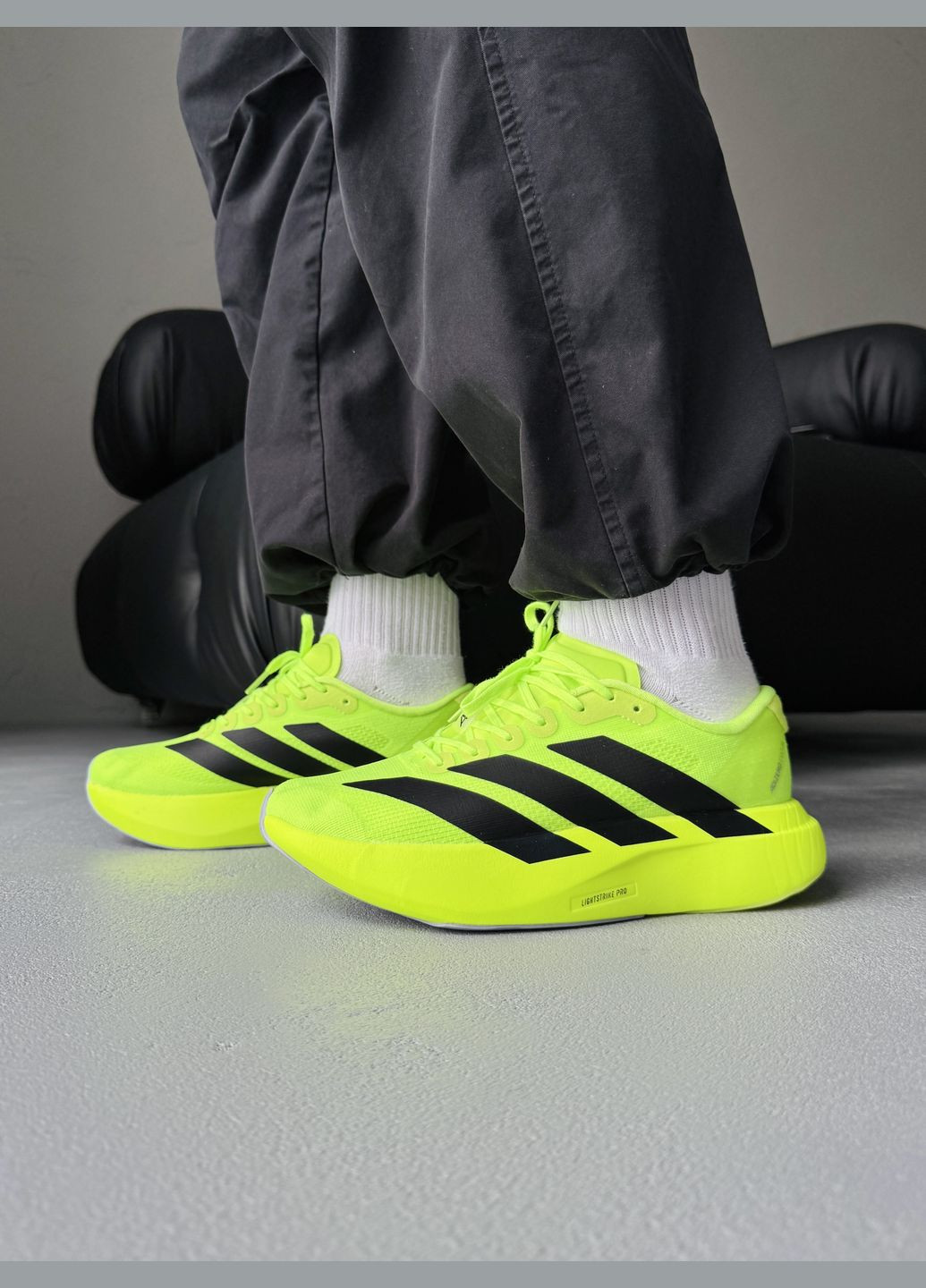 Кислотно-зелені Осінні кросівки чоловічі adidas terrex adizero evo sl green | адідас террекс адізеро кислотно-зелені No Brand