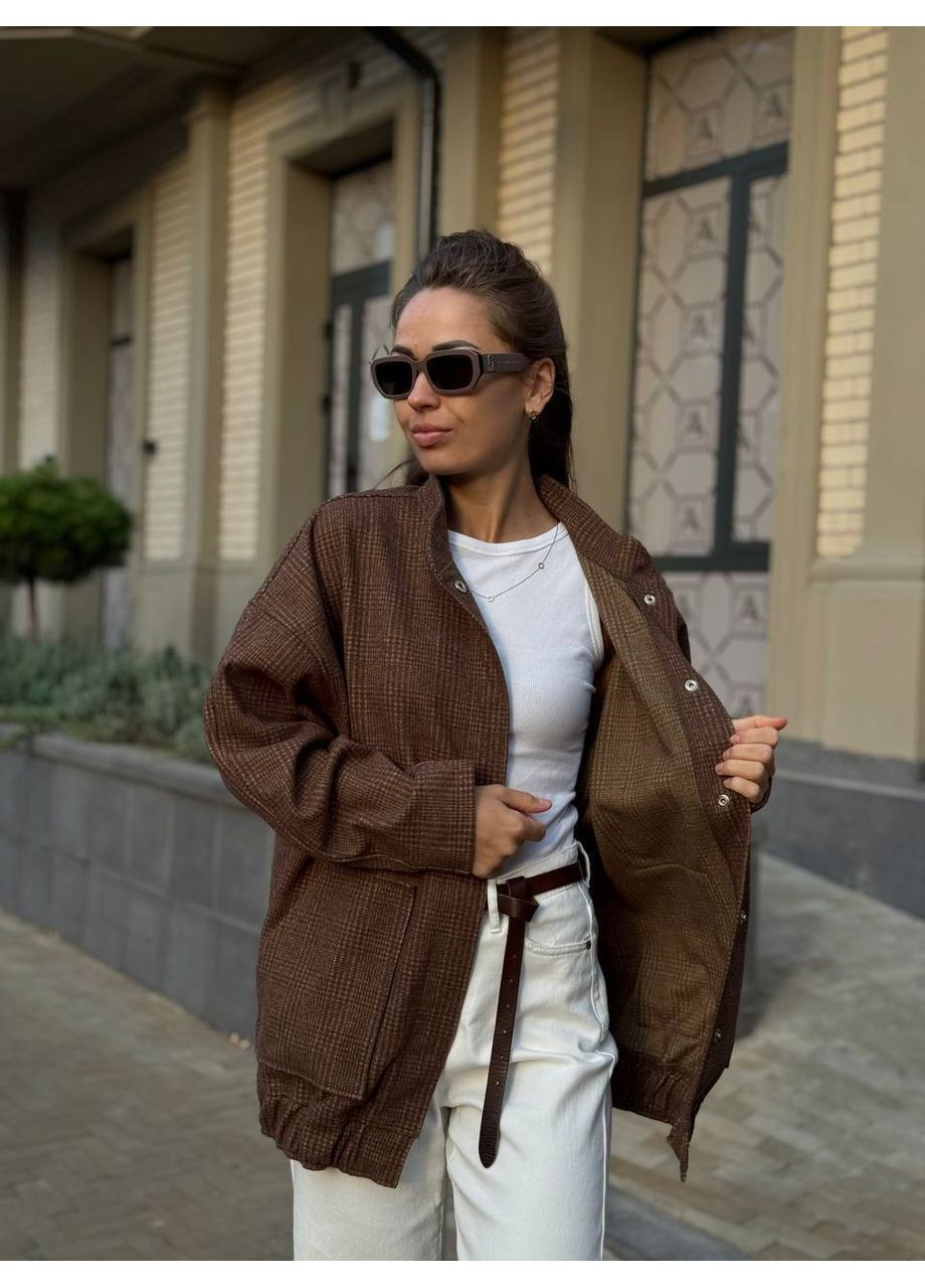 Жіноча куртка-бомбер з пальтового кашеміру Vakko на кнопках (355205049)