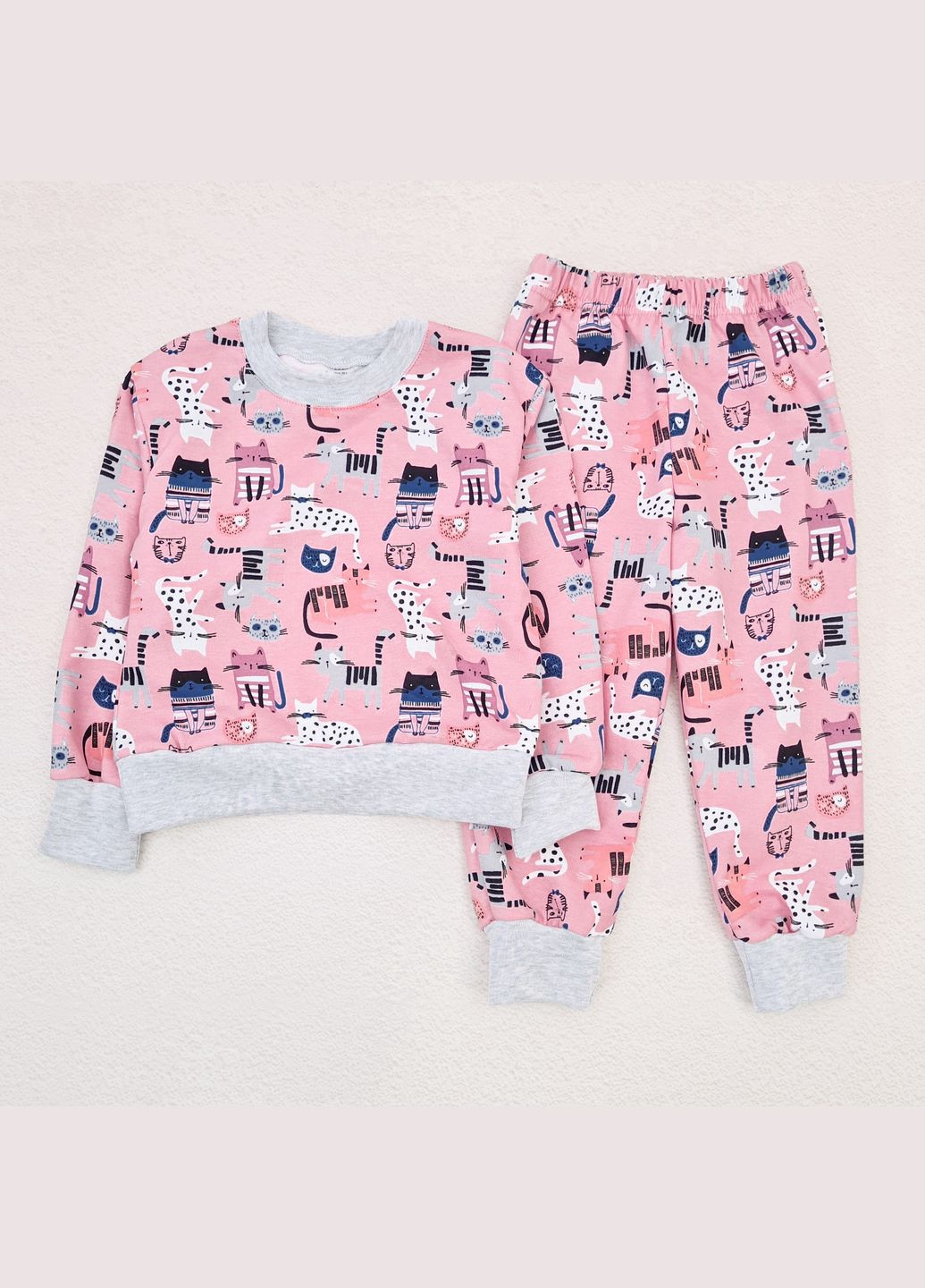 Розовая пижама для девочки из футера dexter`s kittens розовый dexter's