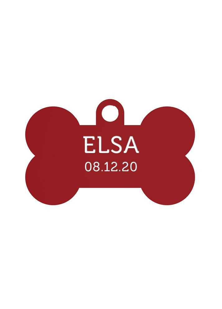 Адресник для собаки Red 50x35мм Ekostar (367609758)