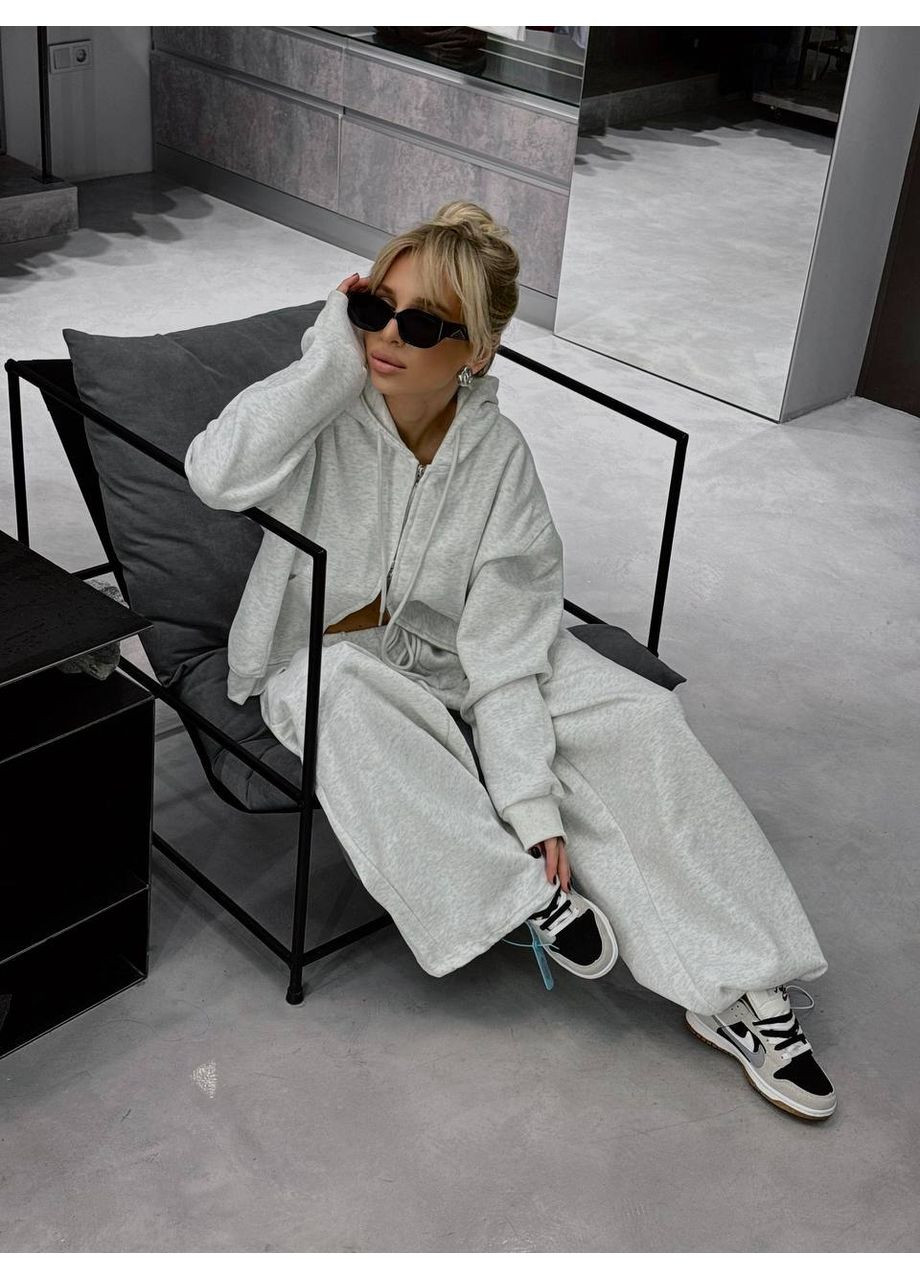 Костюм з турецької «ПЕНЬЄ» (зіп худі + палаццо) (ЗАМІР В ОПИСІ) DK/DL Мода без кордонів (366062413)