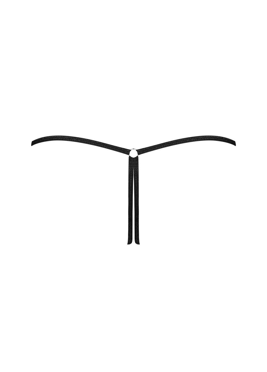 Черный демисезонный трусики-стринг с вырезом remediosa Obsessive