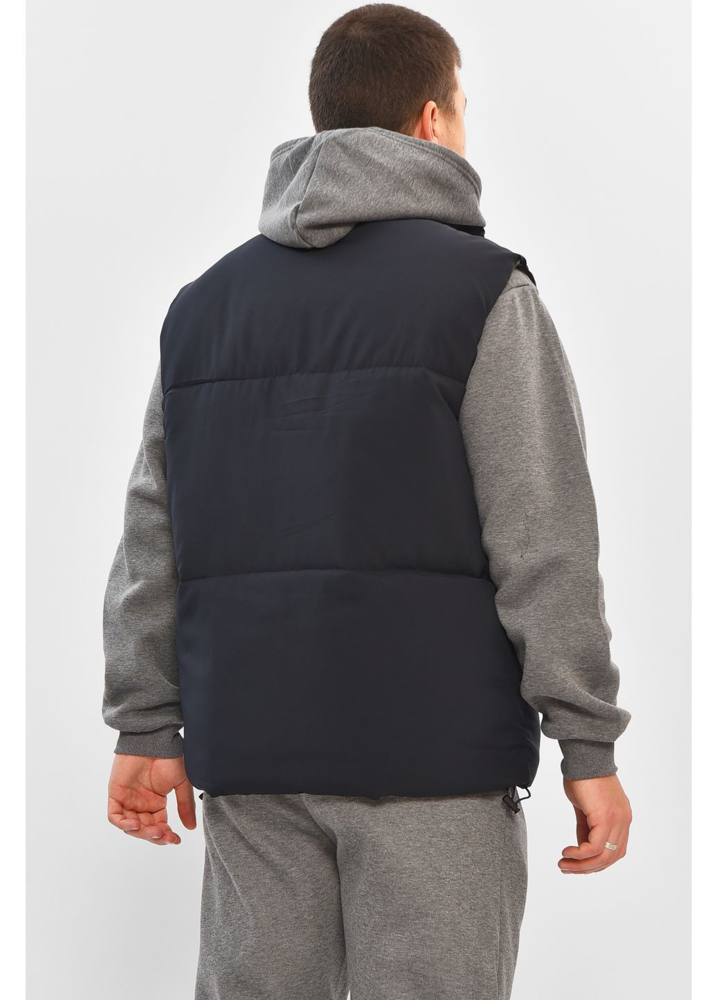 Жилетка чоловіча демісезонна темно-синього кольору Let's Shop (369447288)
