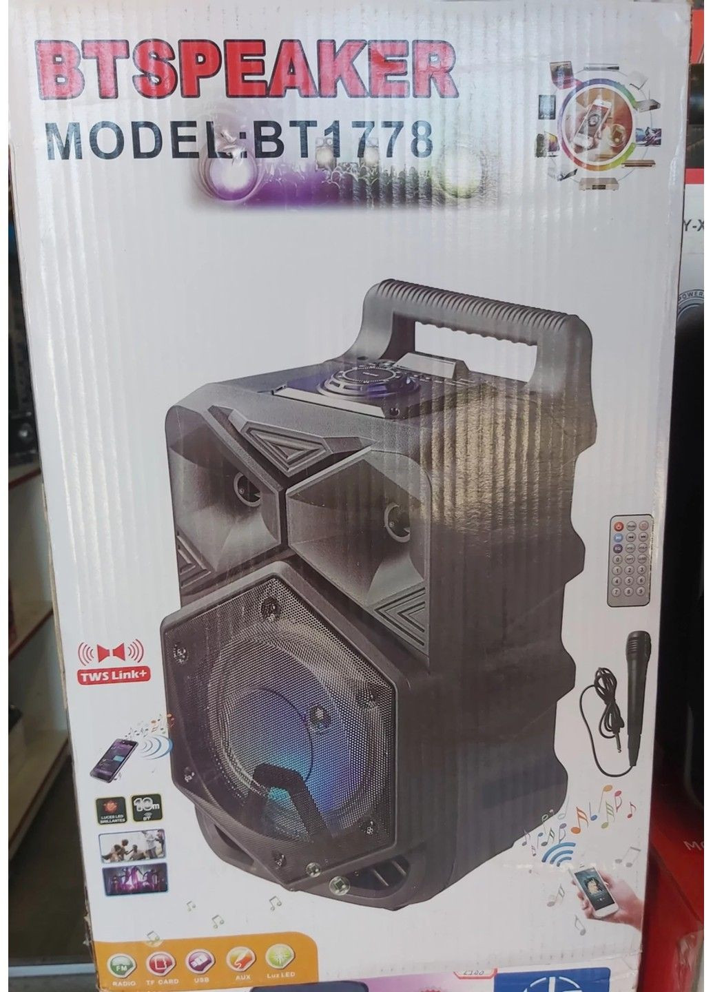 Портативна Bluetooth колонка валіза BT-1778 (Чорна) No Brand (332634262)