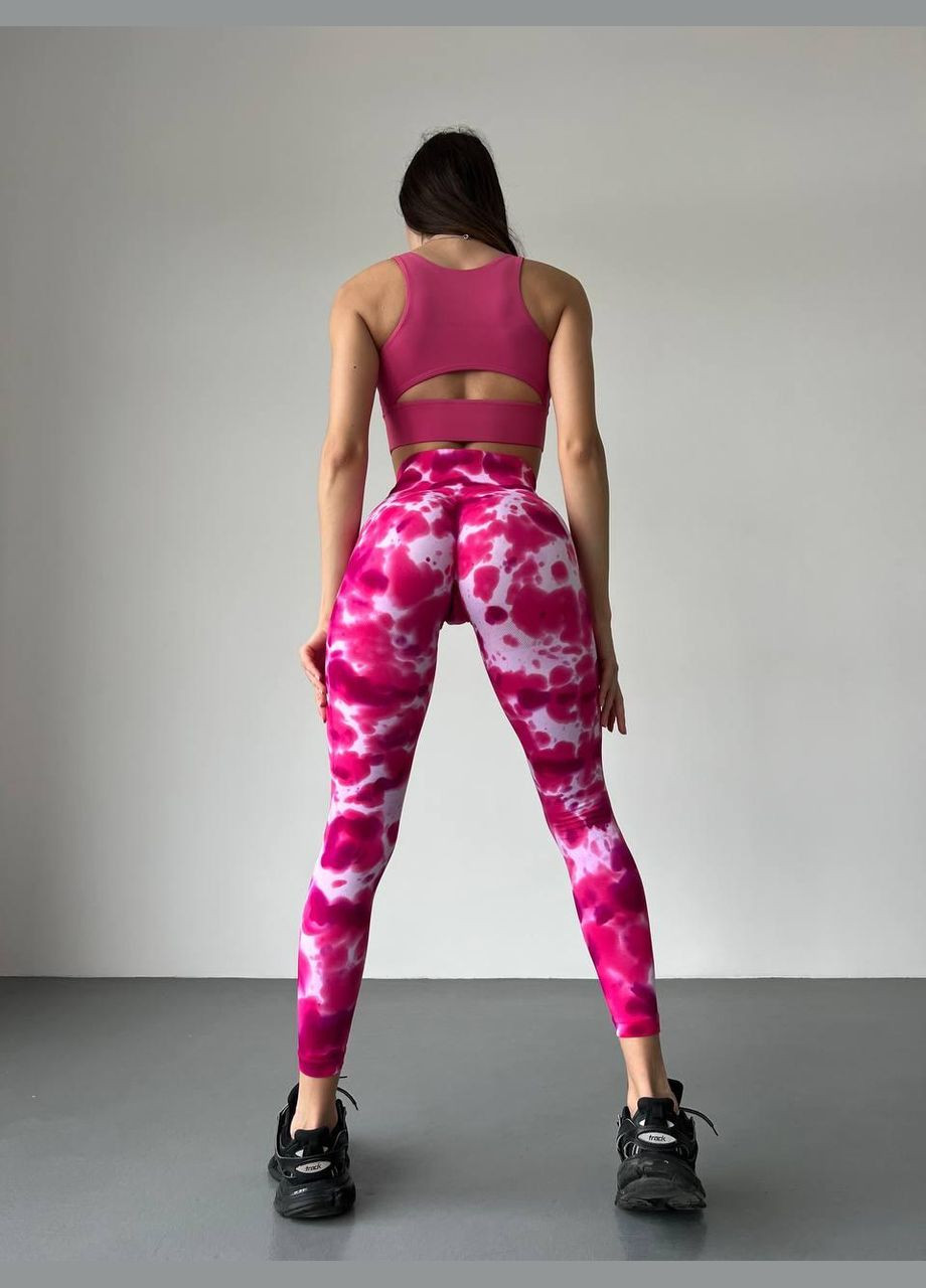 Легінси з «мармуровими плямами» рожевого кольору, розмір L Trends (330757772)