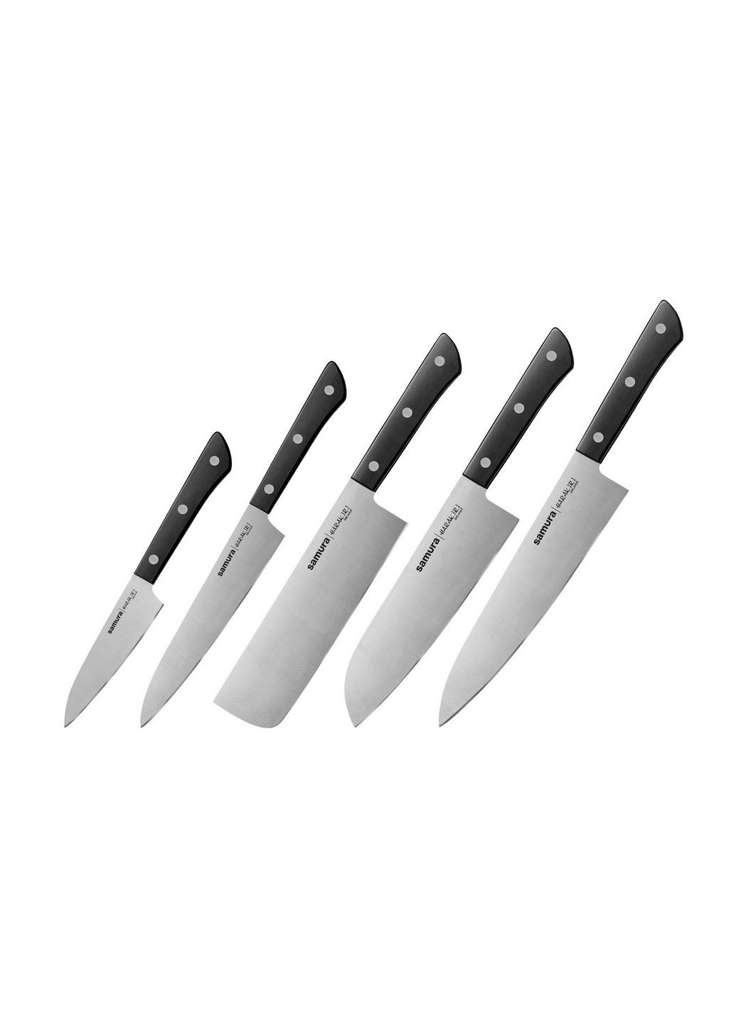 Набор из 5 кухонных ножей Harakiri Samura комбинированные,