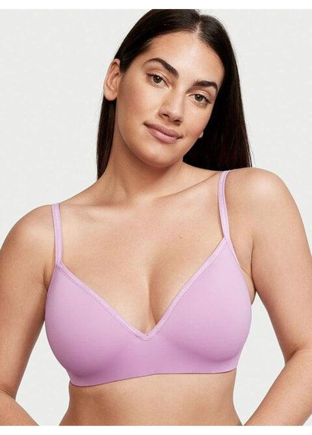 Сиреневый бюстгальтер без пуш-ап lightly-lined wireless bra сиреневый Victoria's Secret