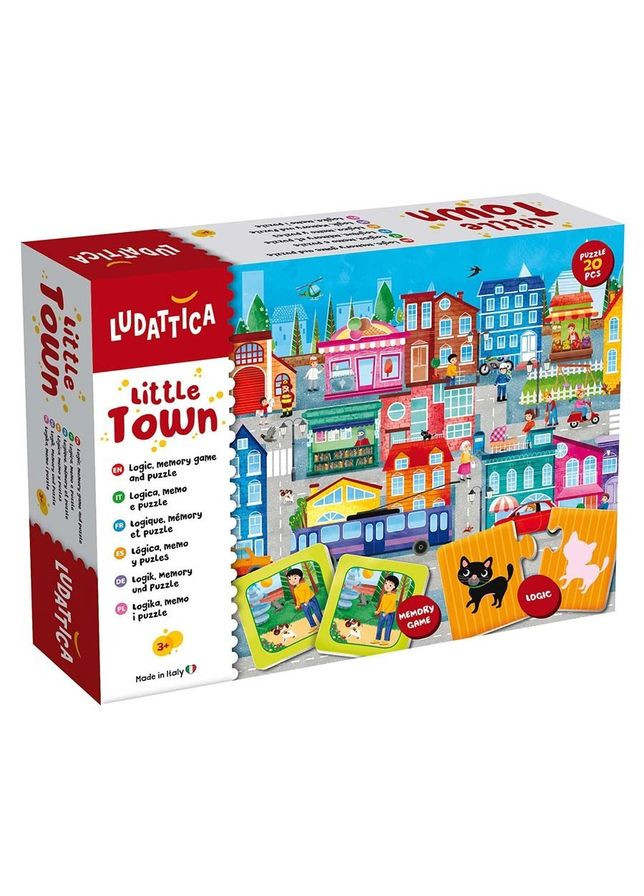 Игровой набор LUDATTICA 3 в 1 Город (Пазл, Мемори, Логика) 66773 LISCIANI GIOCHI Liscianigiochi (305417683)