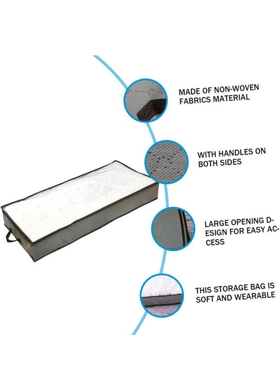 Органайзер для вещей 103х45х15 см органайзер для постельного белья кофр для одеял и подушек Серый No Brand (322317614)