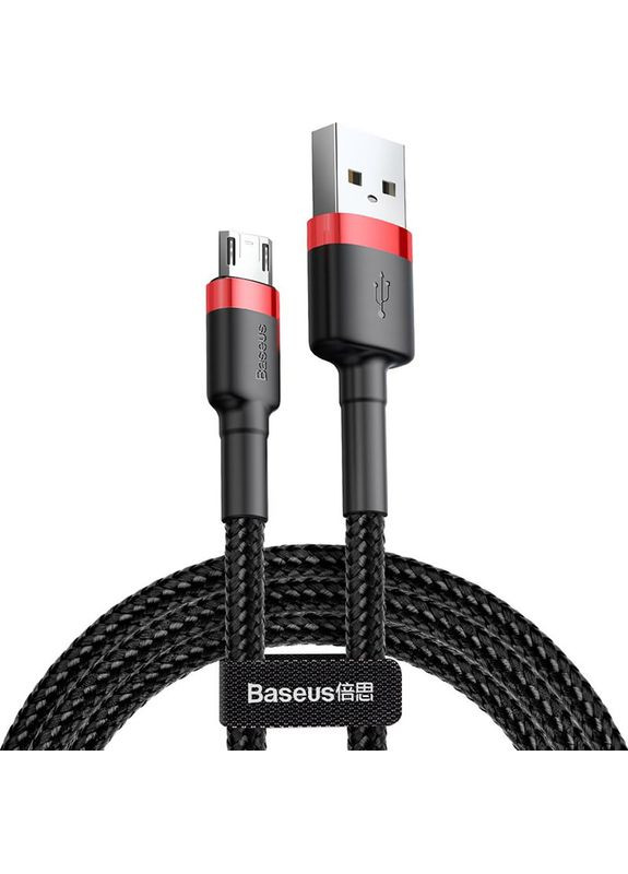 Кабель Cafule Cable USB Micro 2.4A 1m Red Black Baseus (301509319)