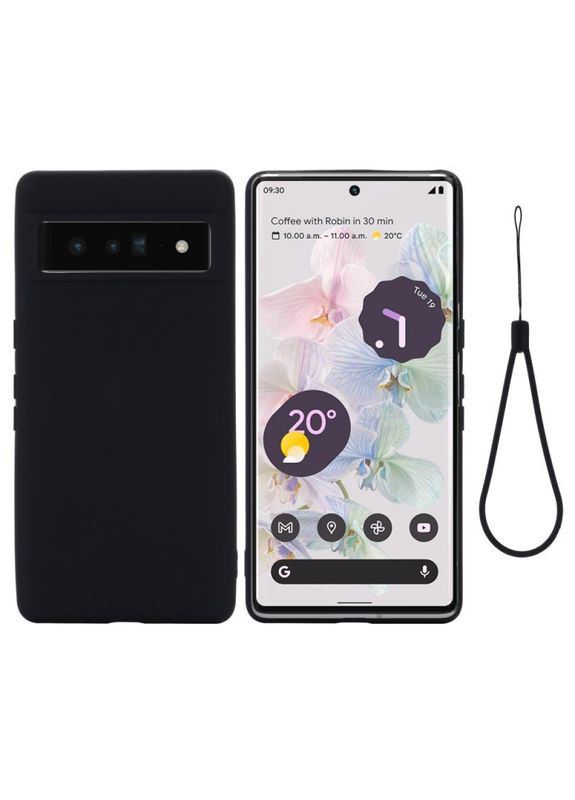 Силіконовий чохол для Google Pixel 7 Pro Чорний мікрофібра soft touch Viseaon (322212989)