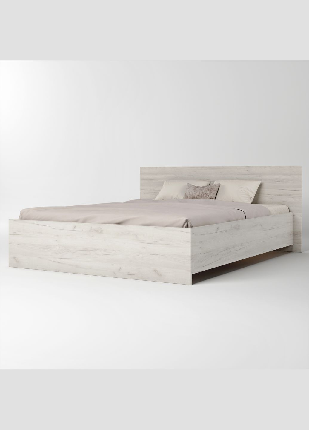 Кровать двуспальная Соната1600 160х200 см дуб крафт белый (EVR-2679) Еверест (311683311)