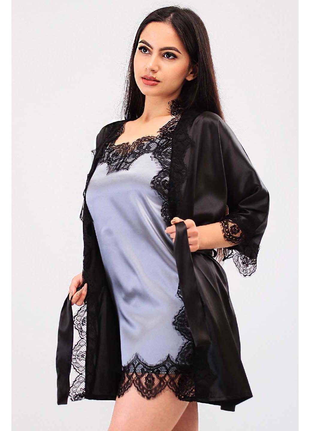 Комплект пеньюар та халат Ghazel (319820970)