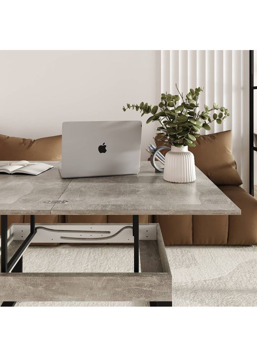 Стол-трансформер S-Fly 880*466*600 Ателье светлый / Черный (TB33040000030) Art In Head (368826866)