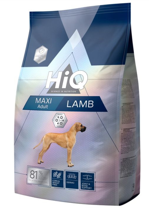 Сухий корм з ягням для дорослих собак великих порід Maxi Adult Lamb 2.8 кг (HIQ45882) HIQ (359474010)