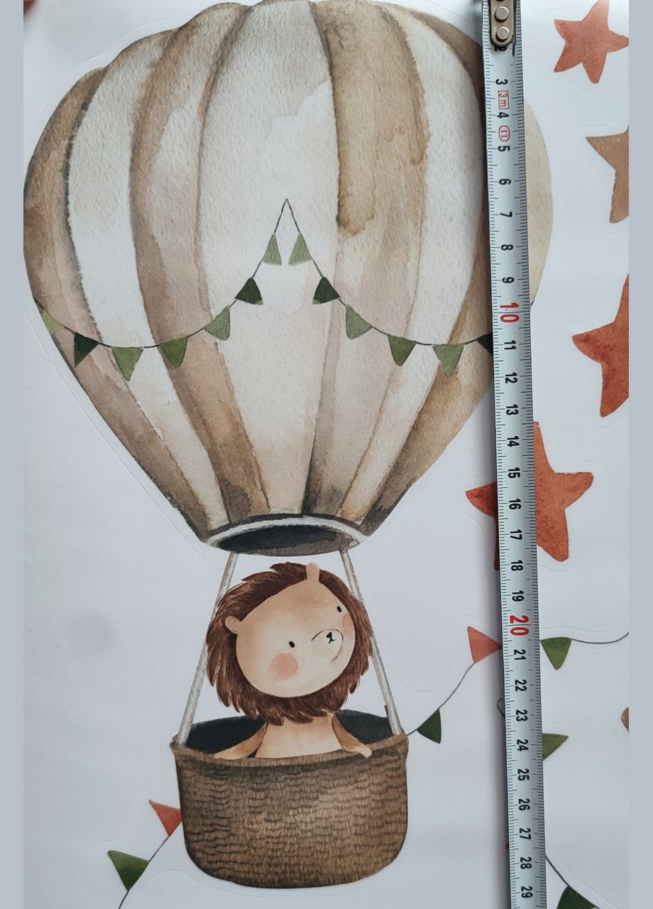 Наклейка на стіну Звірі з друзями біля дерева (2 аркуші 30 х 90 см) Б396-8 No Brand (302242836)