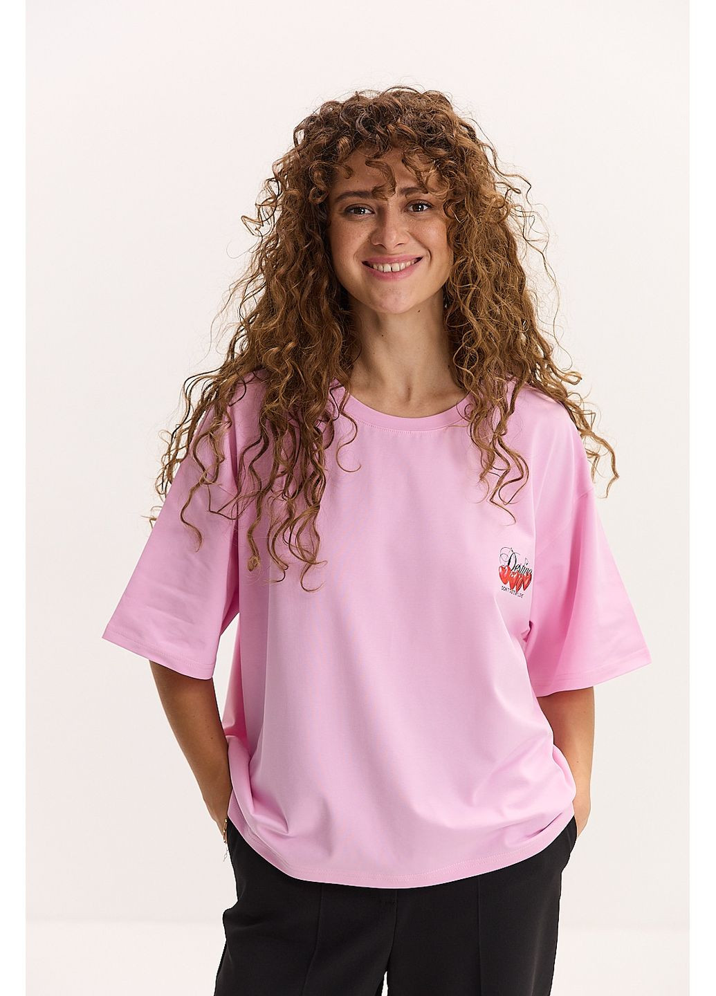 Жіноча футболка оверсайз з принтом Don`t taste my love Arjen - (350888331)