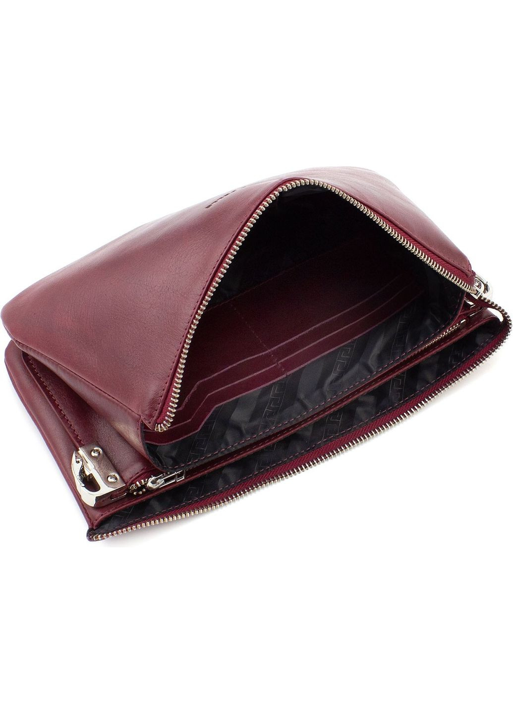 Женская кожаная сумочка-клатч 70566101 — Бордовая. Grande Pelle (339049300)