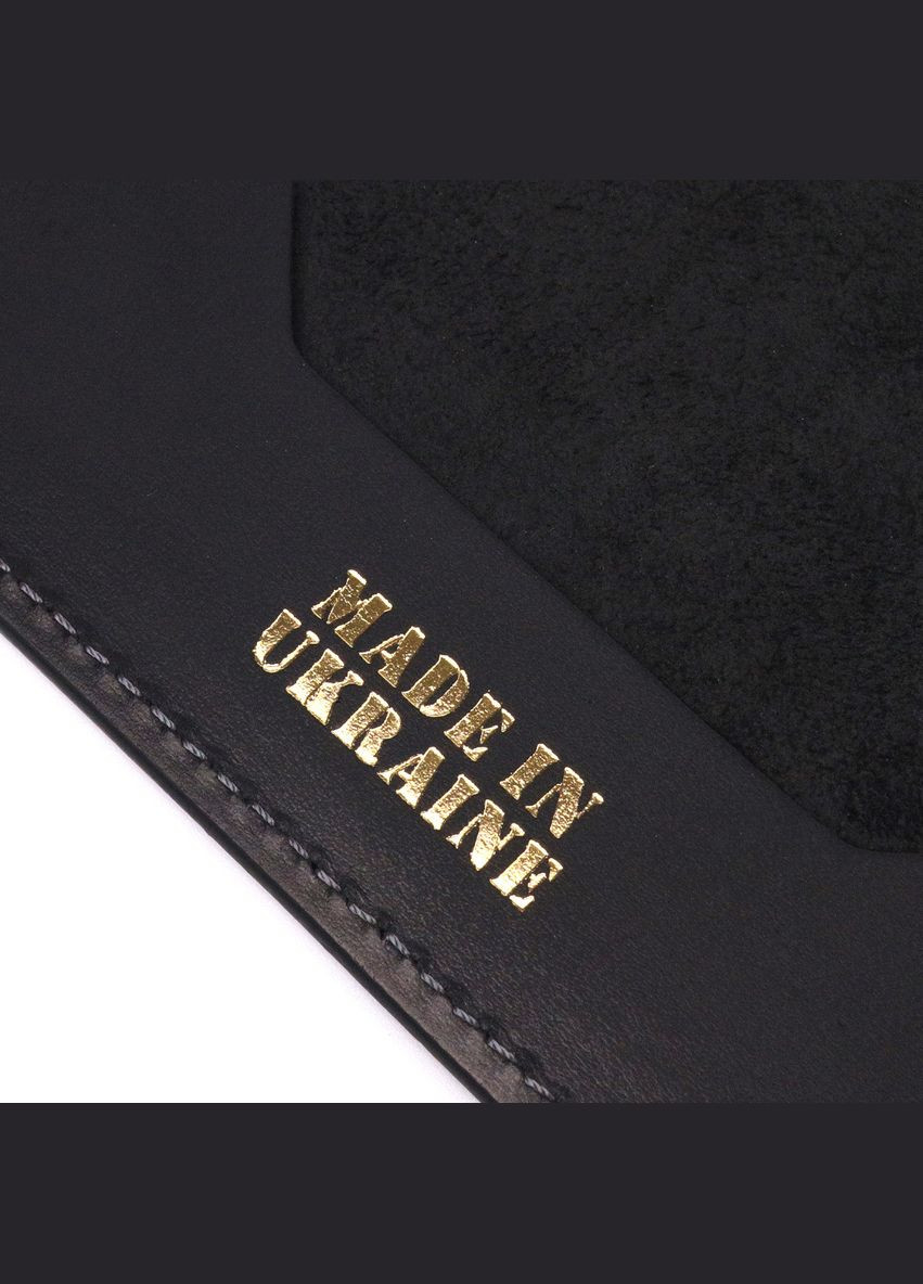 Надійна обкладинка на паспорт у вінтажній шкірі Слава ЗСУ чорна 16724 Grande Pelle (362418264)