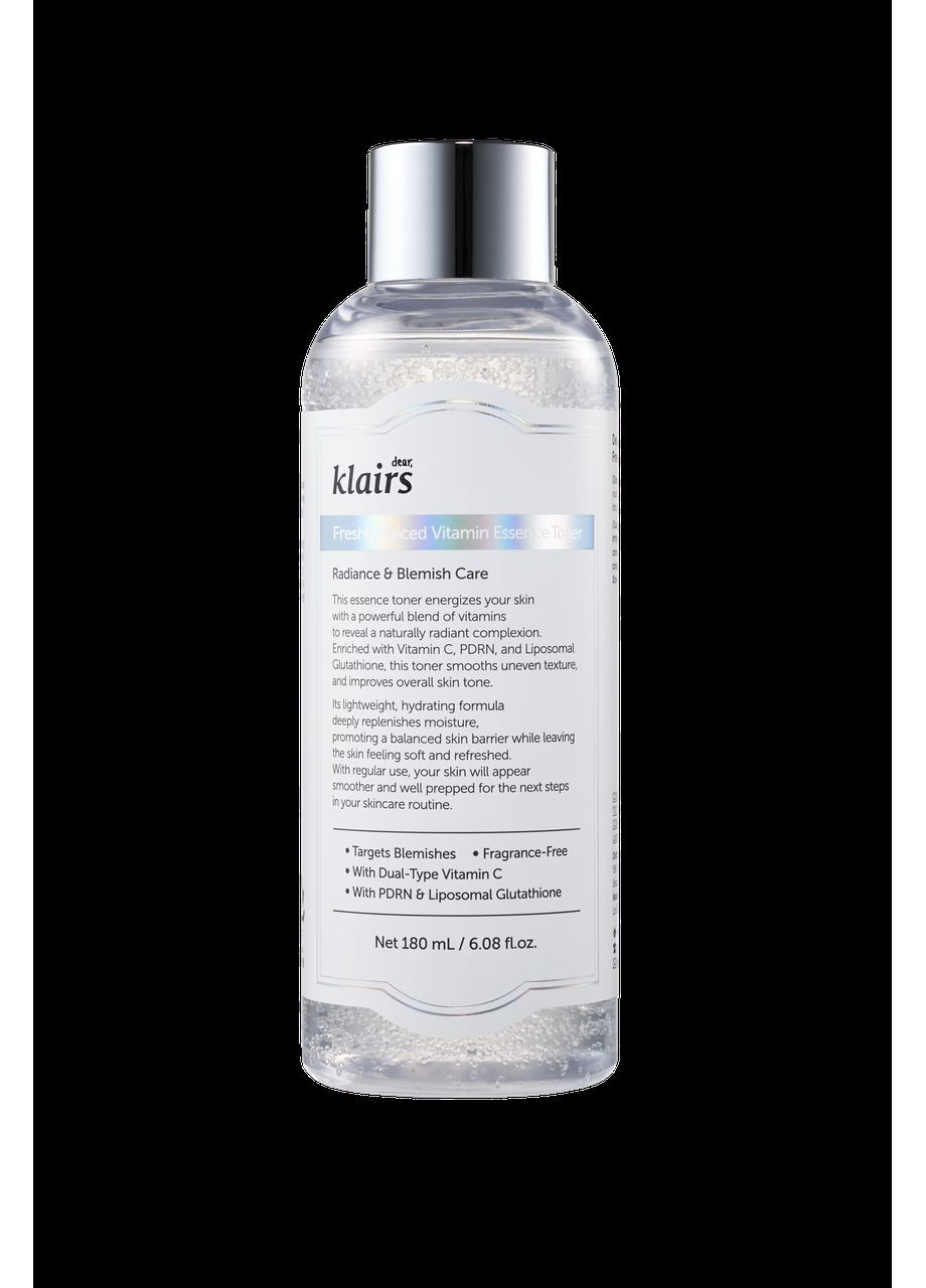 Тонер-эссенция с витамином C Freshly Juiced Vitamin Essence Toner 180 мл dear, Klairs (369544117)