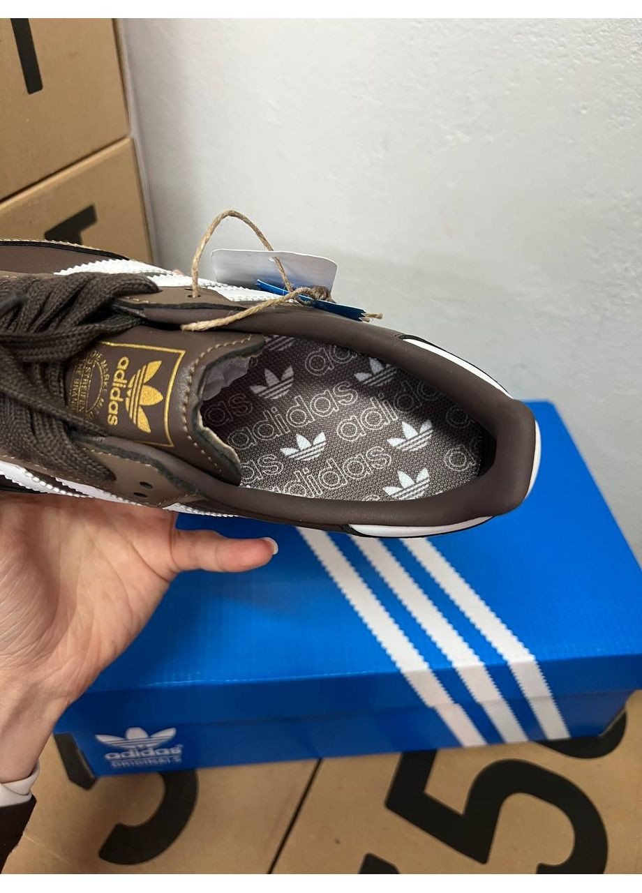 Комбіновані Осінні кросівки чоловічі adidas samba brown адідас самба No Brand