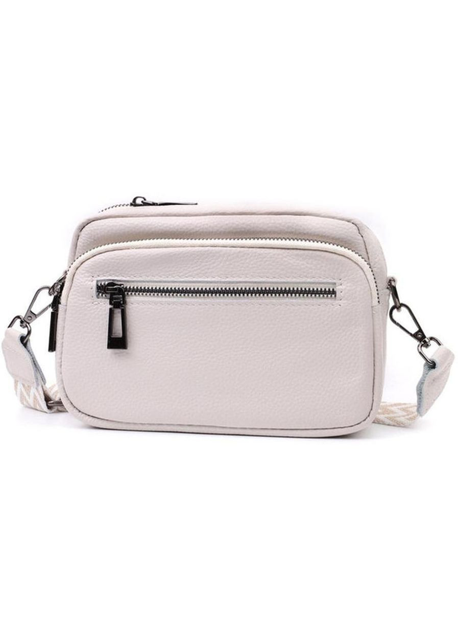 Сумка крос-боді через плече жіноча з натуральної шкіри Білий 36776 Vintage (354330635)