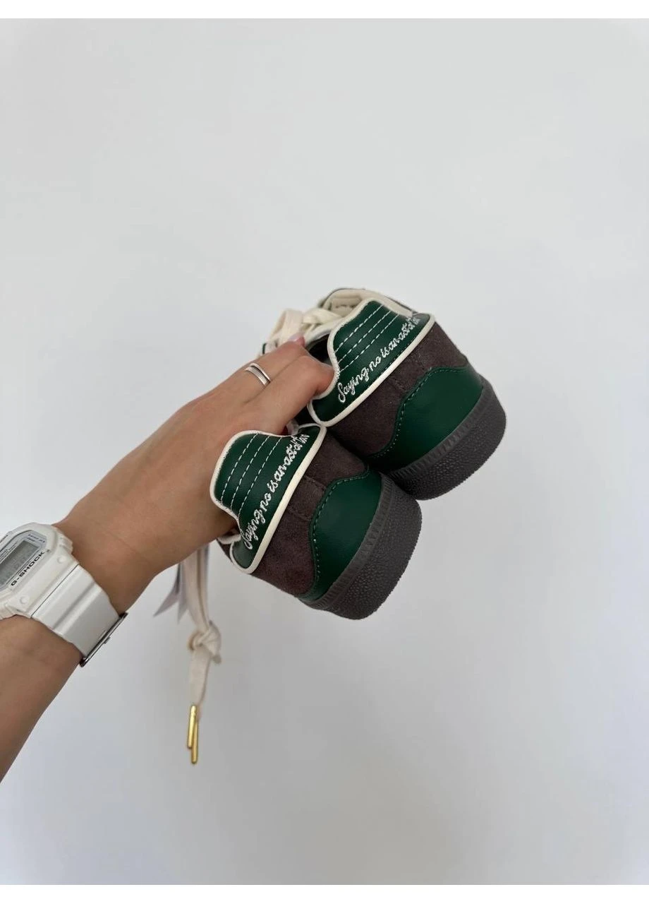 КРОСІВКИ ЖІНОЧІ ADIDAS SAMBA NOTITLE GREEN/BROWN АДІДАС САМБА ЗЕЛЕНІ No Brand зелені демісезони (391942465)
