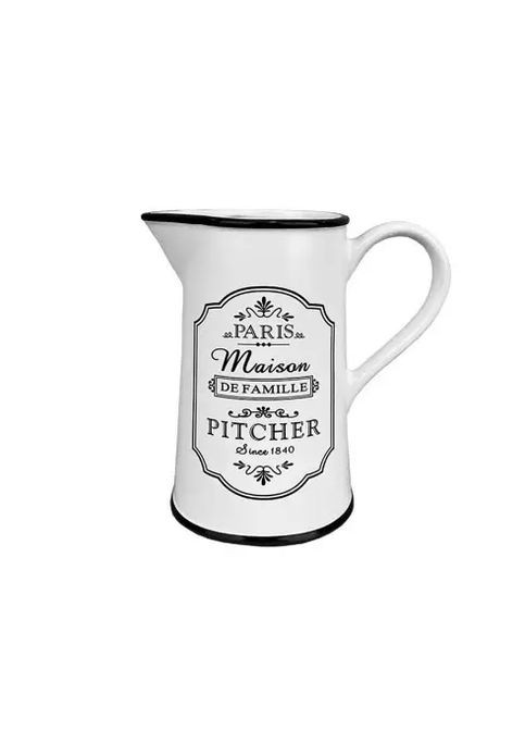 Керамический кувшин Paris Maison, 1 л, белый с черной надписью Maestro MR 20030-55 (361318993)