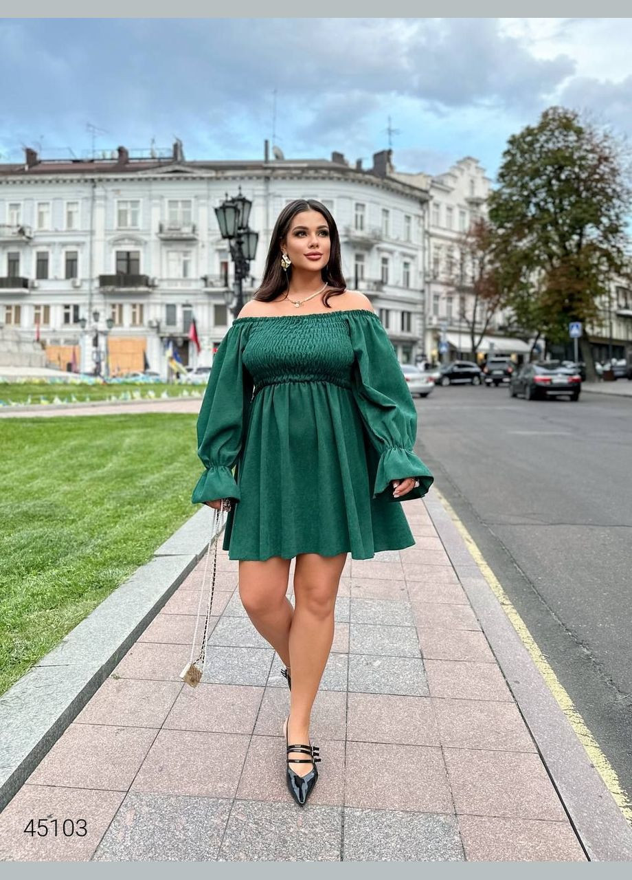 Зеленое повседневный платье мини Liton