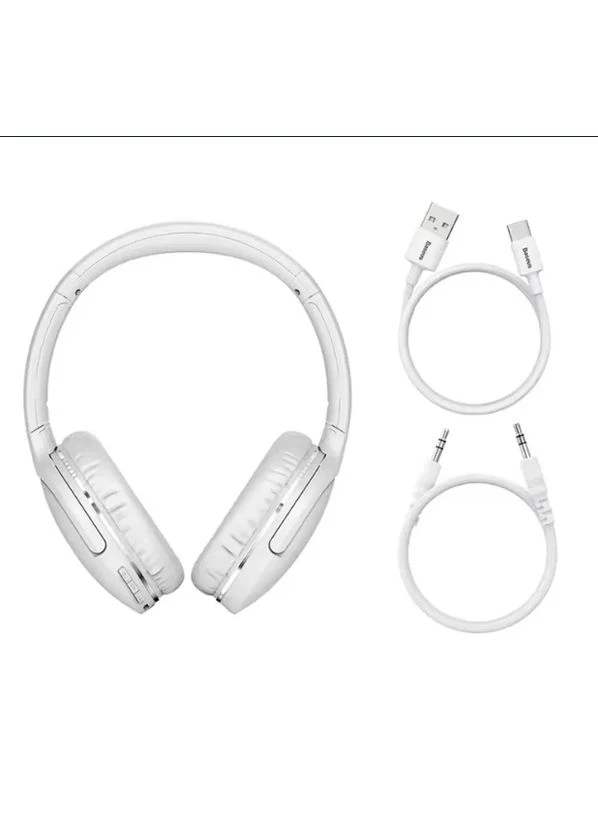 Беспроводные наушники Encok D02 Pro Bluetooth 5.3 – накладная гарнитура, белые или розовые Baseus (402634216)