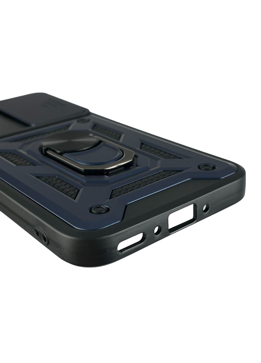 Чохол для Galaxy A35 5G SM-A356B броньований з кільцем зі шторкою на самсунг а35 5г темно-синій rg1 Samsung (366020938)