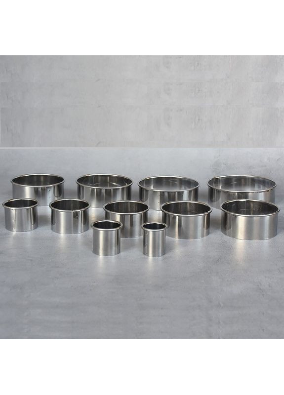 Кулинарные кольца для вырубки теста и формирования блюд, набор 11 шт China (366874392)