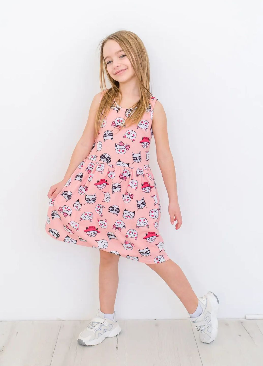 Розовое платье для девочки летнее No Brand (291883008)