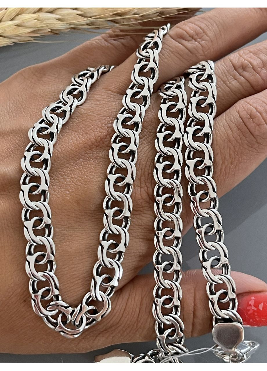 Мужская цепочка из потемненого серебра 925 пробы Харків Ланцюг (370188133)