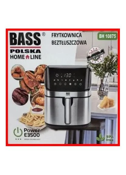 Аерофритюрниця з сенсорною панеллю 6.5 л 2200Вт для дому Bass Polska (393659483)