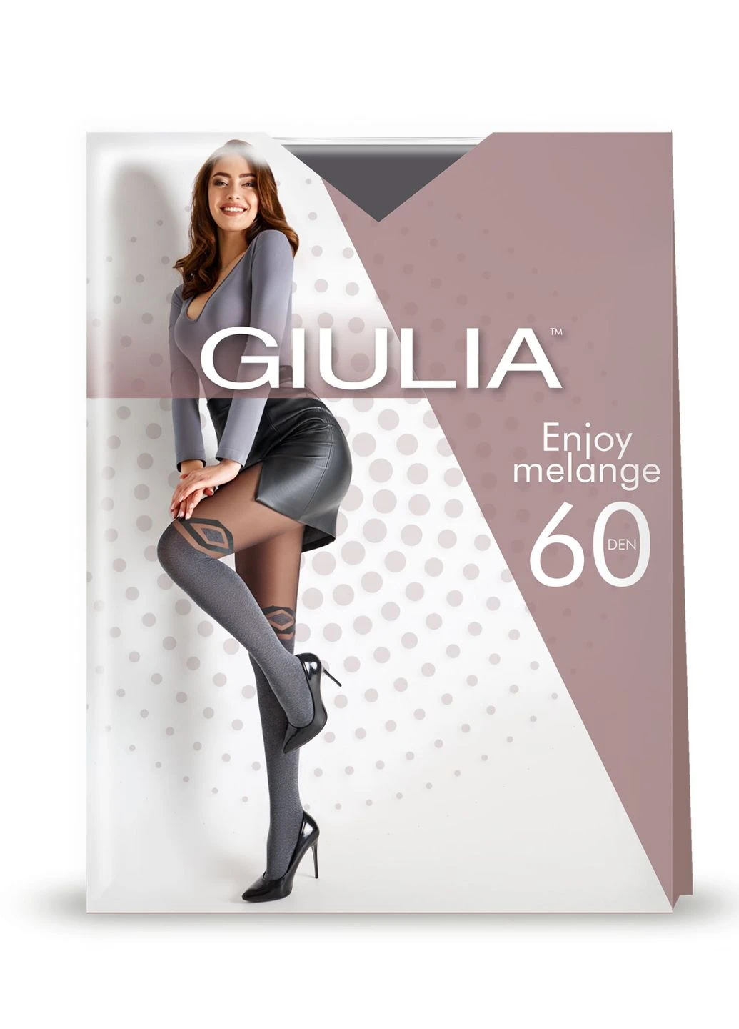 Колготки ENJOY MELANGE 60 (3)-dark grey melange-3 Giulia (376733275)