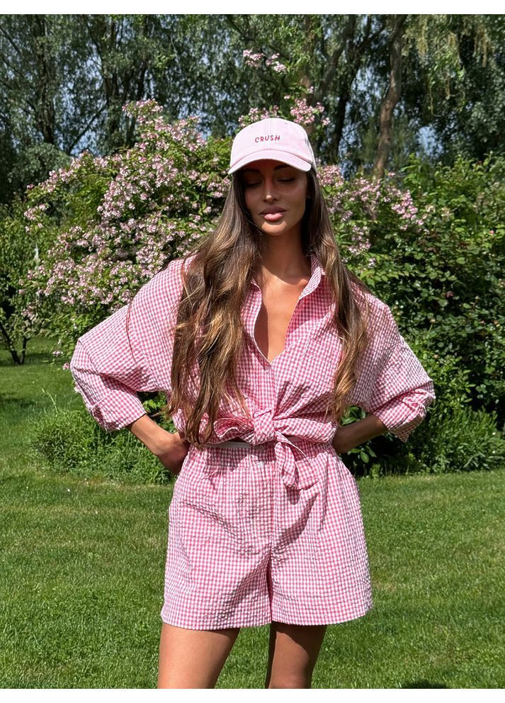 Шорты КЛЕТОЧКА ЛЕТО клетка красная milirud (366292269)