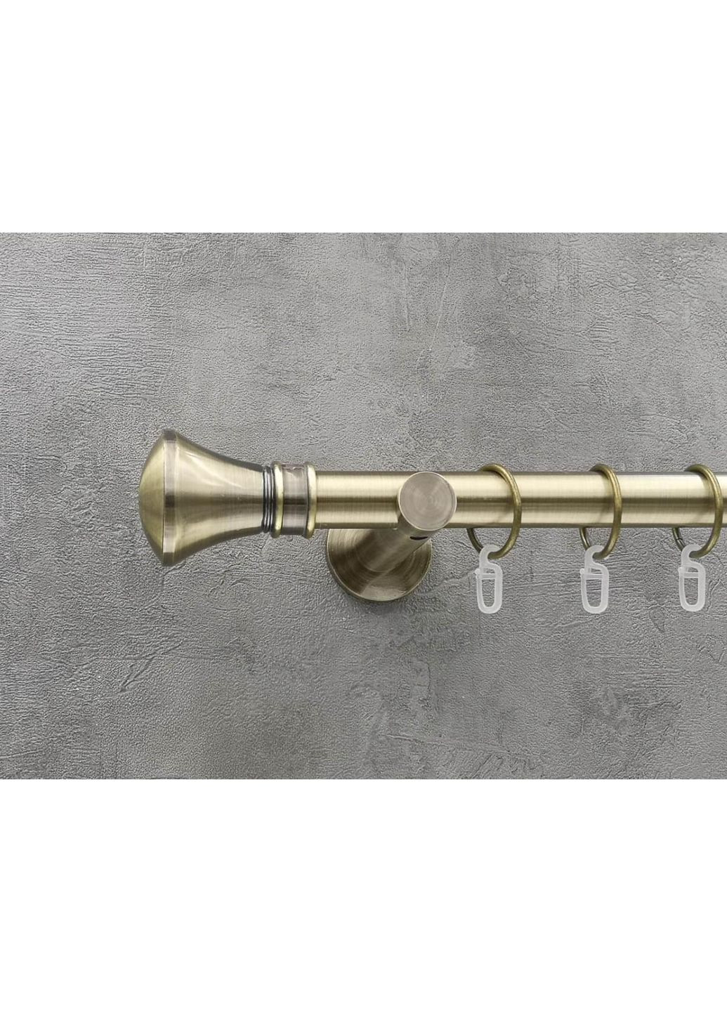 Карниз Люксор гладка штанга одинарний універсальний 25 мм 320 см Антик Quadrum (352782271)