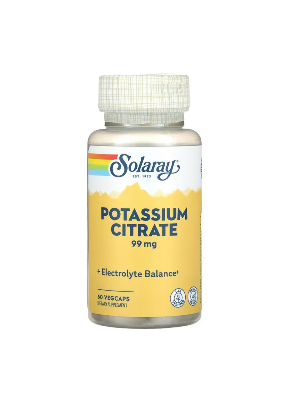 Potassium 99mg - 60 vcaps Solaray (369400622)