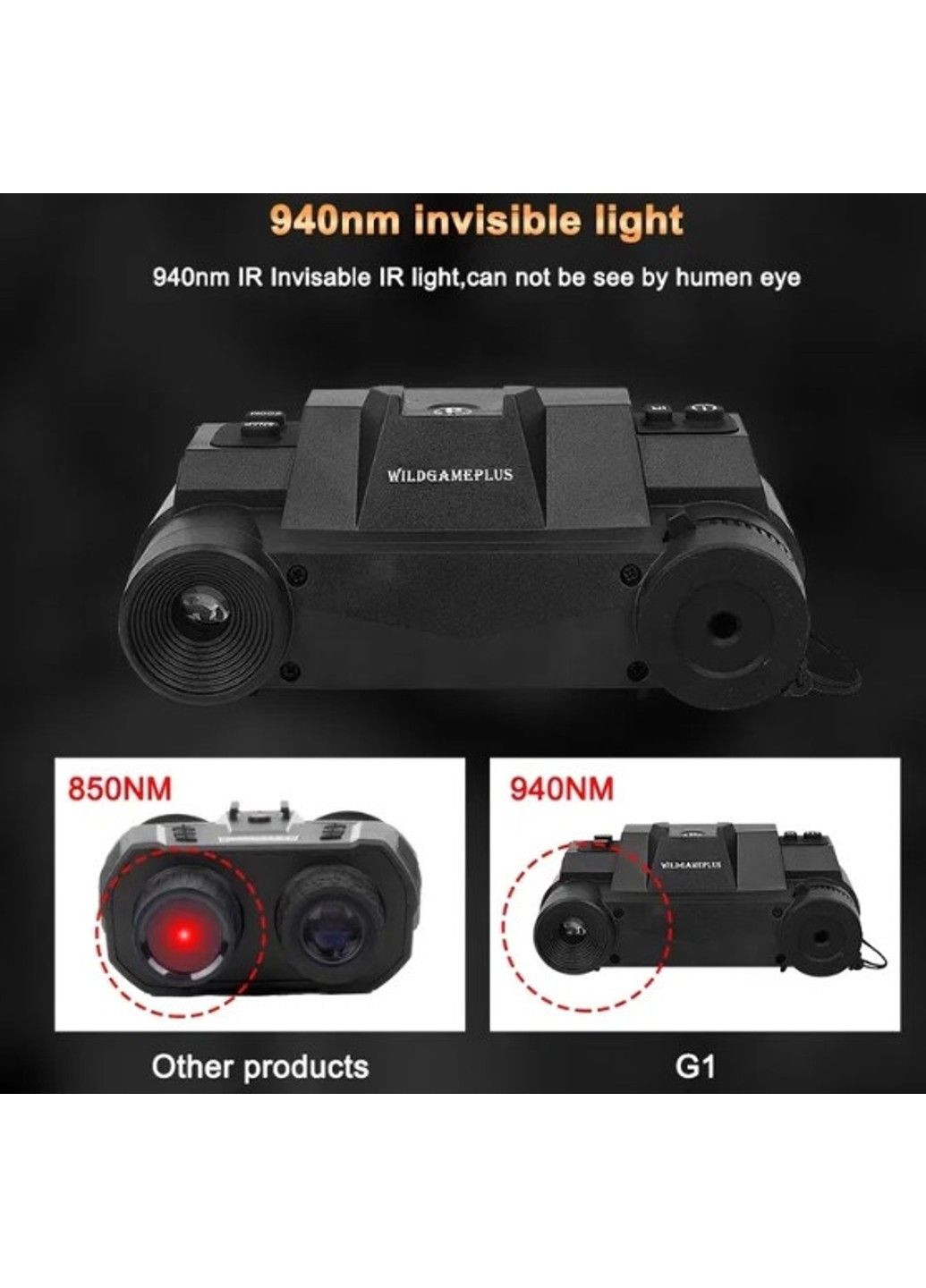 Night Vision Прибор ночного видения G1 4.5х 1920x1080P невидимая волна 940nm с креплением на голову No Brand (331640497)