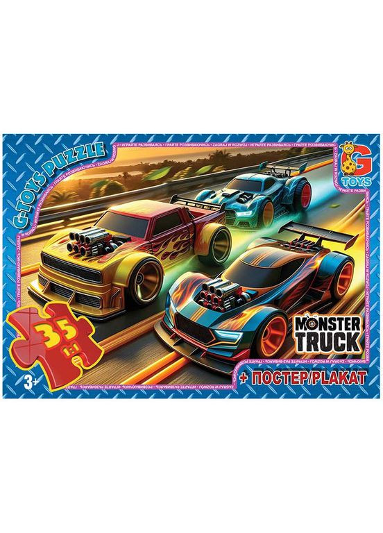 Пазли дитячі "Монстер траки" MT181, 35 елементів No Brand (316527381)