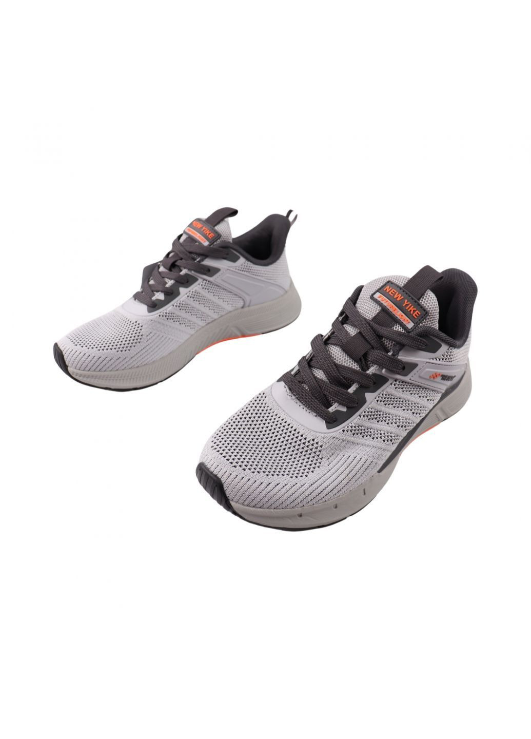 Серые кроссовки мужские серые текстиль Yike 15-24LK