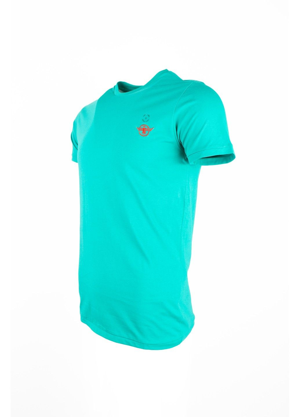 Бирюзовая футболка мужская top look бирюзовая 070821-001547 No Brand